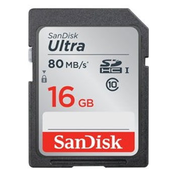 SanDisk SDHC Ultra UHS-I 16GB Class 10 80MB/S