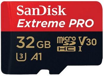 SanDisk MicroSDHC Extreme Pro 32GB UHS-1 U3 V30 32GB 100MB/S, Class 10