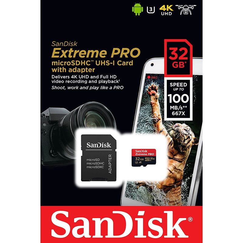SanDisk MicroSDHC 32GB 100MB/s UHS-I