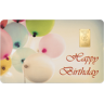 1 g Goldbarren FineCard Happy Birthday
