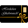 1 g Goldbarren FineCard Herzlichen Glckwunsch