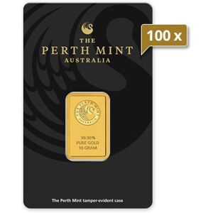 100 x 10 g Goldbarren Perth Mint