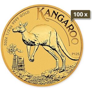 100 x 1/2 Unze Gold Australien Knguru 2024