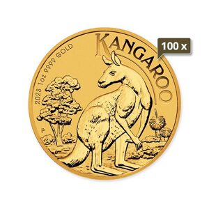 100 x 1 Unze Gold Australien Knguru 2023