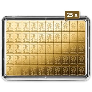 25 x 50 x 1 g CombiBar Goldtafel Heimerle und Meule