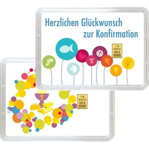 1 g Gold Geschenkkarte Herzlichen Glckwunsch zur Konfirmation