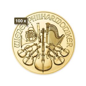 100 x 1/2 Unze Gold Wiener Philharmoniker 2024