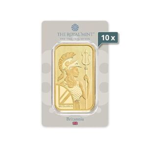 10 x 100 g Goldbarren Britannia Royal Mint