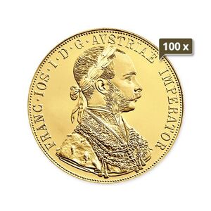100 x 13,76 g Gold sterreich 4 Dukaten 1915 prgefrische...