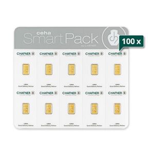 100 x 10 x 1 g Goldbarren C. Hafner SmartPack