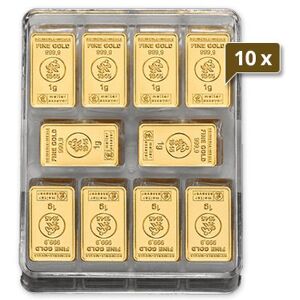 10 x 250 x 1 g Gold UnityBox L Heimerle und Meule