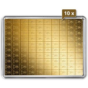 10 x 100 x 1 g CombiBar Goldtafel Heimerle und Meule