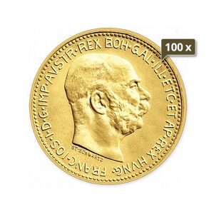 100 x 6,09 g Gold sterreich 20 Kronen 1912 prgefrische...