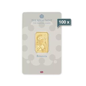 100 x 10 g Goldbarren Britannia Royal Mint