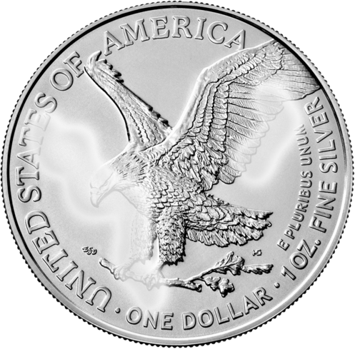 1 Unze Silber American Eagle angelaufen