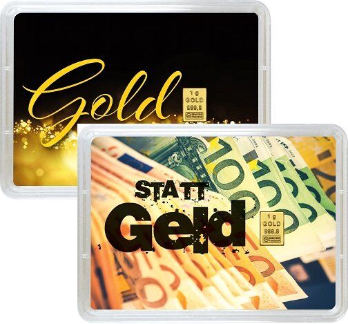 1 g Gold Geschenkkarte Gold statt Geld