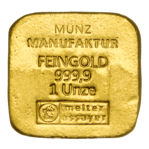 1 Unze Goldbarren MnzManufaktur Quadratform
