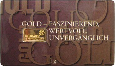 1 g Goldbarren Gold faszinierend