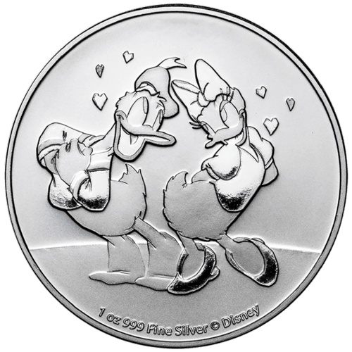 1 Unze Silber Niue Disney Donald & Daisy 2021