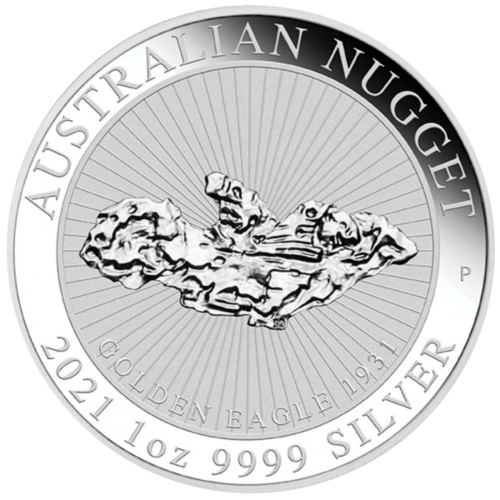 1 Unze Silber Australien Nugget Golden Eagle 2021