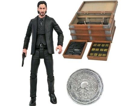 Diamond Select Figura De Ação John Wick Box Set luxe Ação Com Acessórios