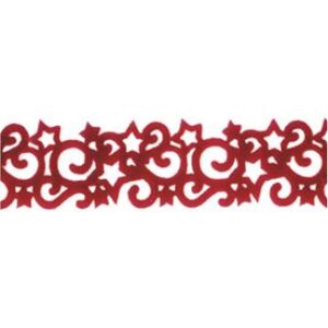 Clearance Stock Velvet Star Trim - Rich Red