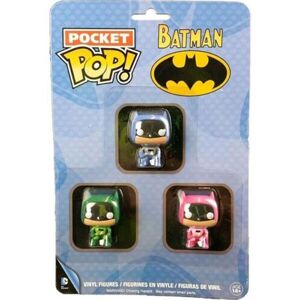 Funko Pop Batman Pink, Green & Blue US Exclusive Pocket Pop! 3 Pack