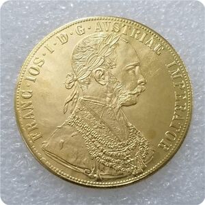 moreone 1877  Austria Commemorative Collectible Souvenirs Golden Coins