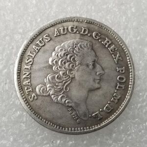 directsales 1766 Poland Commemorative Collectible Souvenirs Silver Coins