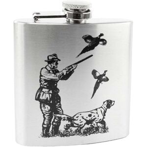 Shooting Scene 6oz Stainless Steel Hip Flask