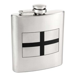 St George&apos;s Cross England Flag 6oz Stainless Steel Hip Flask