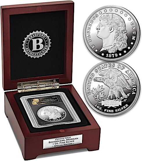 The Bradford Exchange The Schoolgirl Morgan Silver Tribute Coin And Display Box