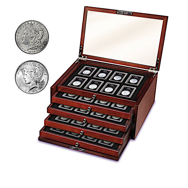 Bradford Authenticated The Complete Morgan And Peace Silver Dollar Coin Collection