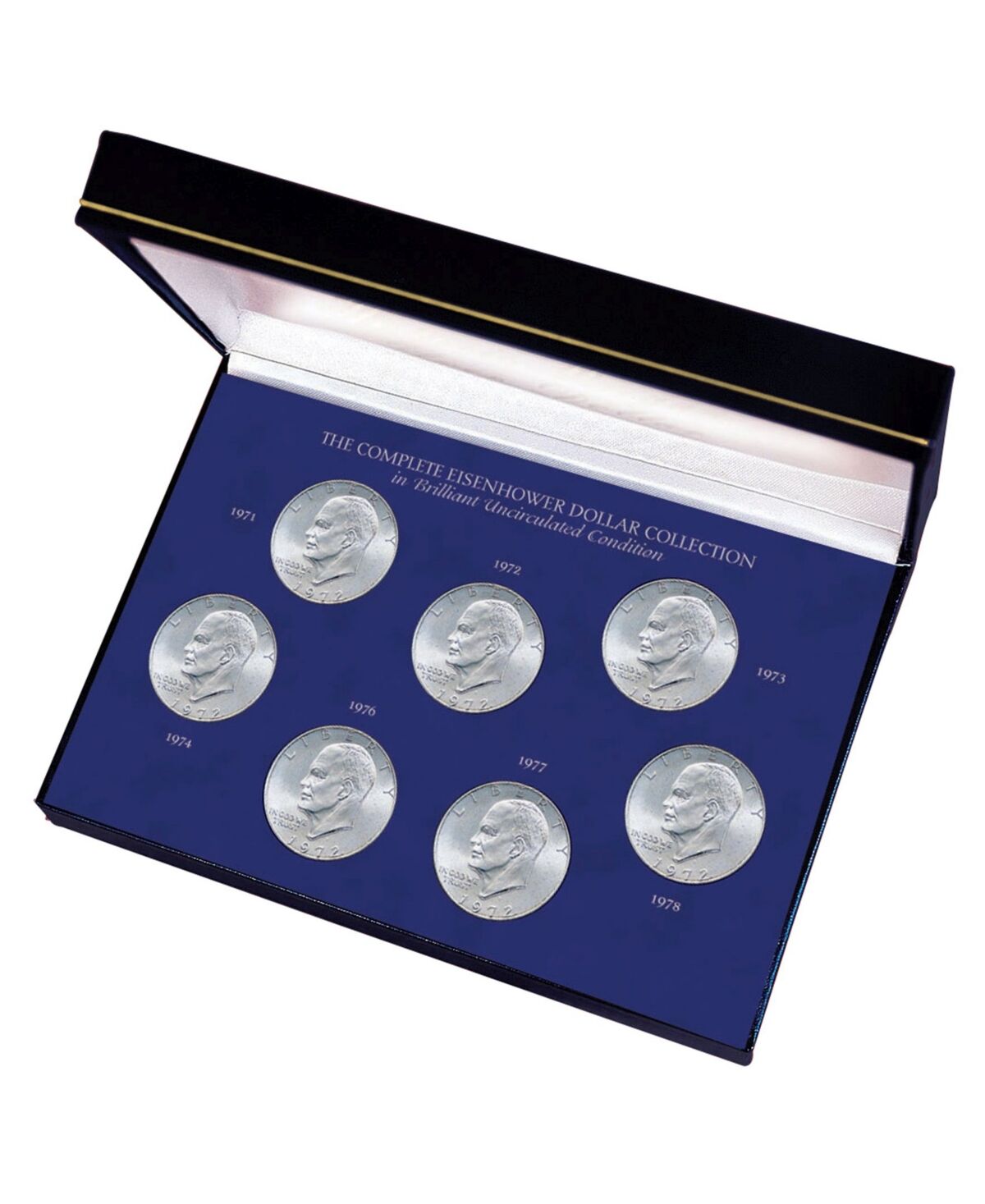 American Coin Treasures Complete Eisenhower Dollar Collection in Brilliant Uncirculated Condition - Multi