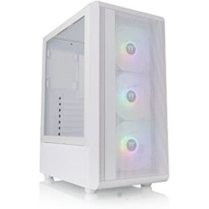 Thermaltake Tt S200 TG ARGB Snow White   Mid Tower Chassis