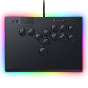 Razer Kitsune Optischer All-Button-Arcade-Controller für PS5 und PC (Layout mit 4 präzisen Bewegungstasten, Flache lineare optische Switches von , Dünnes, portables Gehäuse) Schwarz