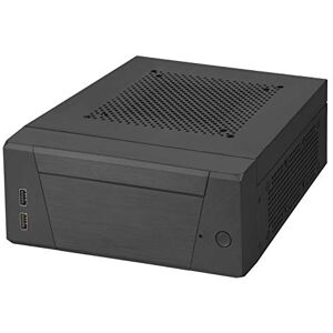 Silverstone SST-ML10B Milo Mini-ITX kompaktes HTPC Desktop Gehäuse, modulares Design, Inklusive VESA-Montageplatte, schwarz