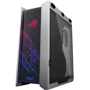 Asus ROG Strix Helios White Edition Gaming Gehäuse (RGB, EATX/ATX, GPU, Aluminium, Aura Sync, 420mm-Radiatorunterstützung) weiß