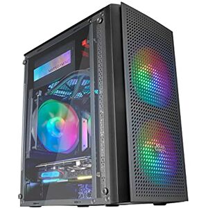 MARSGAMING Mars Gaming MC300 Schwarz, MicroATX PC Gehäuse, Gehärtetes Glas, Mesh Front, 3xFRGB Lüfter