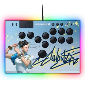 Razer Kitsune Optischer All-Button-Arcade-Controller für PS5 und PC (Layout mit 4 präzisen Bewegungstasten, Flache lineare optische Switches von , Dünnes, portables Gehäuse) Chun-Li Ed.