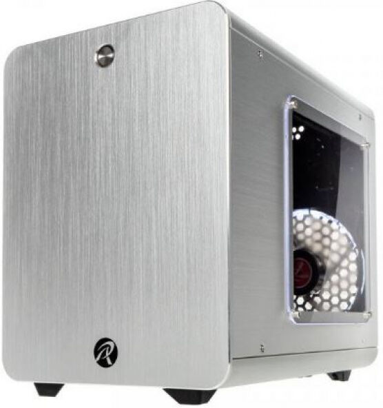 RAIJINTEK METIS PLUS Mini-ITX Gehäuse mit Seitenfenster - Silber