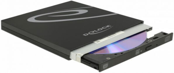 DeLock 42595 - Externes Gehäuse für Ultra Slim SATA Laufwerke 9,5 mm > USB Type-C Buchse