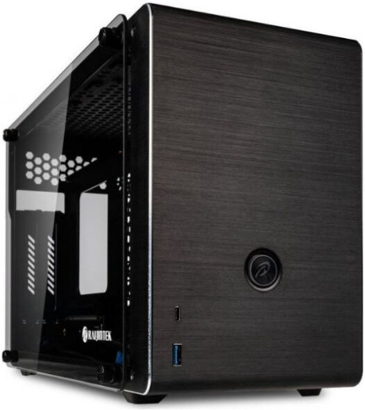 Raijintek Ophion Mini-ITX-Gehäuse Tempered Glass - Schwarz