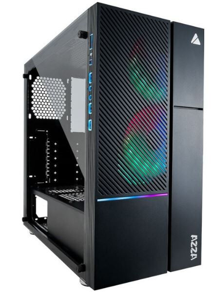 AZZA Iris 330 - Midi-Tower Schwarz / Tempered Glass