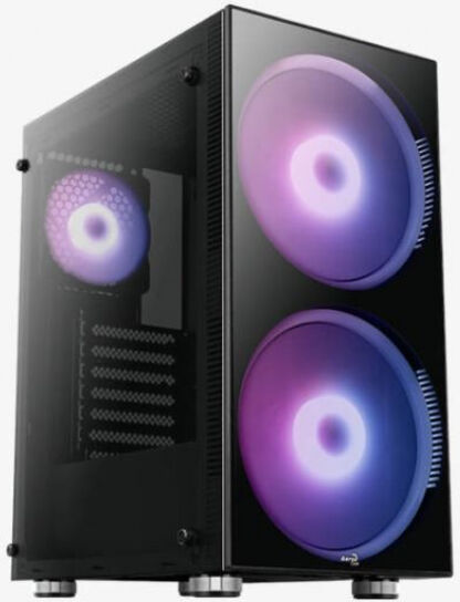 Aerocool Python - Midi-Tower Schwarz / Tempered Glass