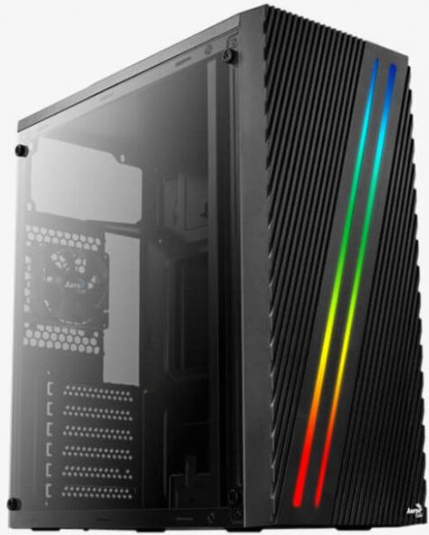 Aerocool Streak - Midi-Tower Schwarz / Window-Kit