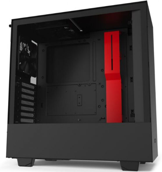 NZXT H510 Window - Midi-Tower Gehäuse / Tempered Glass - Schwarz/Rot