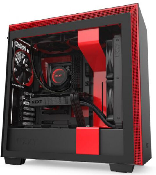 NZXT H710 Window - Midi-Tower Gehäuse / Tempered Glass - Schwarz/Rot