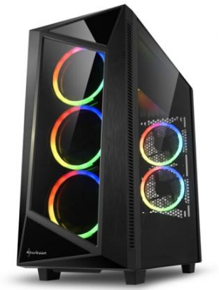 Sharkoon REV200 - Midi-Tower Case Schwarz / Tempered Glass