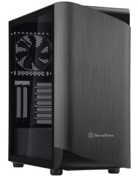 Silverstone SETA A1 - Midi Tower Gehäuse Schwarz/Titan / Tempered Glass